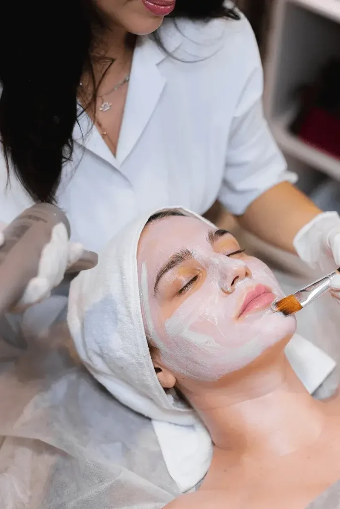 Cream-Based Face Mask on Face