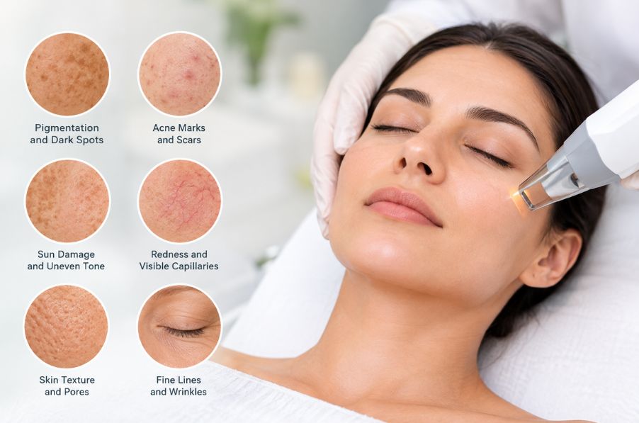 Laser skin treatment for pigmentation