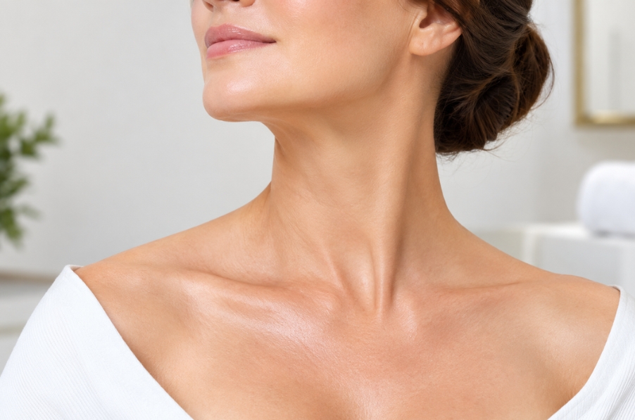 Neck and décolletage skin rejuvenation treatment in Sydney